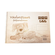 Pd School Vázlatfüzet spirálos B/5 32 lapos félfamentes fekvő füzet