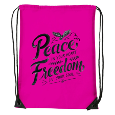 Peace in your heart - Sport táska magenta tornazsák