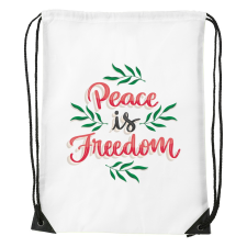  Peace is freedom - Sport táska Fehér egyedi ajándék