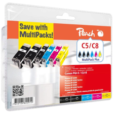 Peach 0F319175 tintapatron 1 db Fekete, Cián, Magenta, Fotó fekete, Sárga (PI100-245) nyomtatópatron & toner
