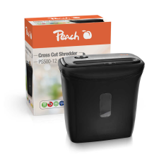 Peach Aktenvernichter Cross Cut PS500-12 12L schwarz (PS500-12) iratmegsemmisítő