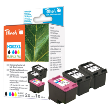 Peach (HP 302XL/F6U68A/F6U67A) Tintapatron Színes + 2x Fekete (PI300-660) nyomtatópatron & toner