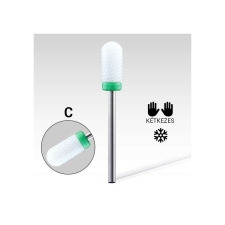  Pearl kétkezes kerek végű henger kerámia csiszolófej (Erős) műkörmös csiszológép