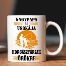 Pecás bögre - Nagypapa és unokája horgásztársak bögrék, csészék