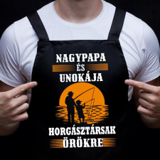  Pecás kötény - Nagypapa és unokája horgásztársak lakástextília