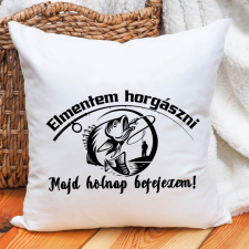 Pecás párna - Elmentem horgászni majd holnap lakástextília