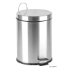 . Pedálos szemetes, rozsdamentes acél, kivehető műa. vödörrel, 5l