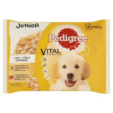 Pedigree Alutasakos 100g 4-Pack Junior Csirke&rizs, Marha&rizs kutyaeledel