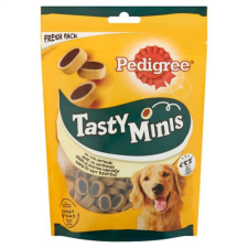 Pedigree Tasty Minis Cheesy Nibbles - jutalomfalat (marhás,sajtos) kutyák részére (140g) jutalomfalat kutyáknak