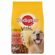  Pedigree teljes értékű kutyaeledel, száraztáp felnőtt kutyák számára marhával és csirkével 500 g kutyaeledel