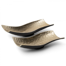  Pedro2 fém dísztál Fekete/arany 39x16x9 cm dekoráció