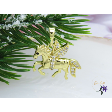  Pegazus medál cirkónia kővel-14K medál