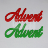 Pentacolor Kft. Filc felirat Advent 2 db (zöld-piros) 29217