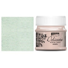 Pentart Delicate metál akrilfesték - antikezüst akrilfesték