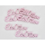 Pentart Fa "Édes Otthon" felirat pink 10cm 6db/csomag