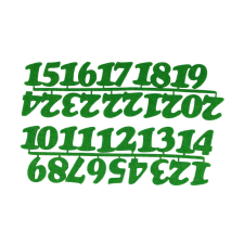 Pentart Filc számok - Zöld dekorációs kellék