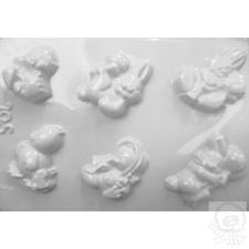 Pentart Gipszkiöntő forma - Húsvéti 6 motivumos, nyuszi, csirke dekorációs kellék