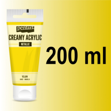 Pentart krémes akrilfesték selyemfényű 200 ml - SÁRGA akrilfesték