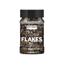 Pentart színes fólia pehely - fekete-arany dekorációs kellék