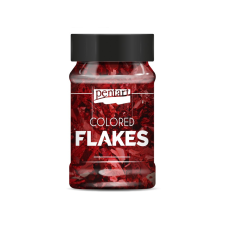 Pentart színes fólia pehely - piros dekorációs kellék