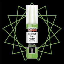 Pentart Univerzális Kontúrozó 20ml VILÁGÍTÓ ZÖLD hobbifesték