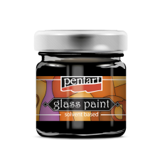 Pentart Üvegfesték 30 ml fekete - Glass Paint (1 db) üvegfesték
