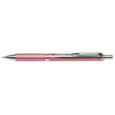 Pentel Rollertoll, 0,35 mm, nyomógombos, rózsaszín tolltest, PENTEL "EnerGel BL-407" kék toll