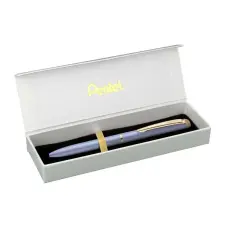 Pentel Rollertoll 0,7mm fém pasztell lila test, pentel energel bl2007pv írásszín kék toll