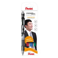 Pentel Rollertoll zselés 0.7mm, Pentel EnerGel BL77-4, fekete, kék, piros, zöld toll