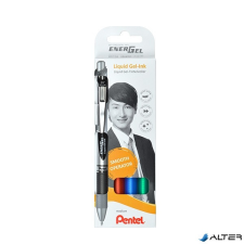 Pentel Rollertoll zselés PENTEL EnerGel 4 db-os készlet alap színek toll
