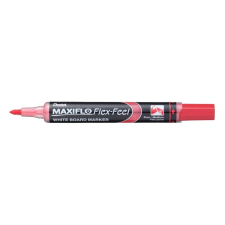 Pentel Táblamarker 1-5mm,hajlékonyhegyű, PENTEL Maxiflo Flex Feel piros filctoll, marker