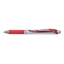 Pentel Zseléstoll, 0,35 mm, nyomógombos, PENTEL "EnerGel BL77", piros toll