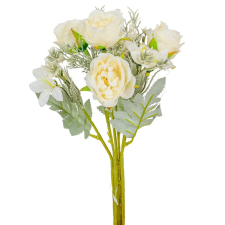  Peonia köteg 7v. krém M32cm 24db/# dekorációs kellék