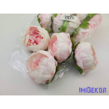 Peónia selyemvirág fej 9cm - Babarózsaszín dekorációs kellék