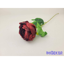  Peónia szálas selyemvirág 55cm - Bordó dekorációs kellék