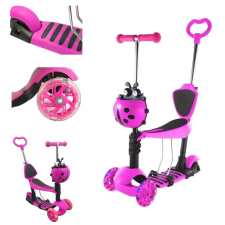 Pepita 3in1 gyerek Roller tolókarral és LED kerekekkel - Katica #rózsaszín roller