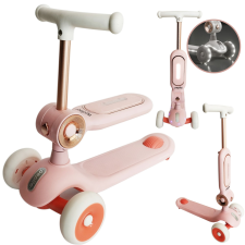 Pepita Glowy 2in1 zenélő Gyerek roller üléssel és LED fénnyel - rózsaszín roller