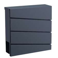 Pepita modern horganyzott acél Postaláda - antracit postaláda
