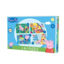 Peppa malac 4 az 1-ben puzzle puzzle, kirakós
