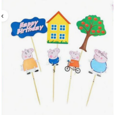  Peppa malac 7 db/ csomag papír tortabeszúró,tortadísz sütés és főzés