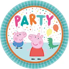  Peppa malac Confetti papírtányér 8 db-os 23 cm party kellék