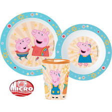 Peppa malac étkészlet, micro műanyag szett babaétkészlet
