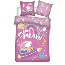 Peppa malac Galaxy ágyneműhuzat 140×200cm, 63×63 cm microfibre babaágynemű, babapléd