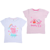  PEPPA MALAC gyerek póló 2 db világos rózsaszín/fehér - különböző méretekben Méret: 98 - 104