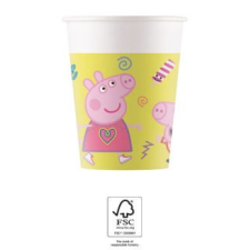 Peppa malac Messy Play papír pohár 8 db-os 200 ml FSC party kellék