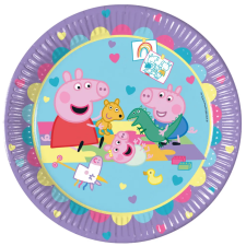 Peppa malac Peppa malac With Love papírtányér 8 db-os 23 cm FSC party kellék