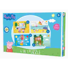  Peppa malac puzzle 4 az 1ben társasjáték