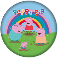 Peppa malac Rainbow formapárna, díszpárna 40 cm Velúr lakástextília