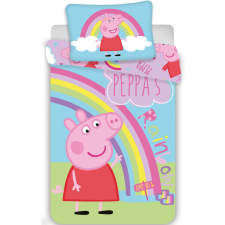 Peppa malac Rainbow gyerek, ovis ágyneműhuzat 100×135cm, 40×60 cm babaágynemű, babapléd