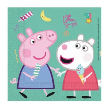  Peppa malac szalvéta - 33 cm x 33 cm, 20 db / csomag party kellék